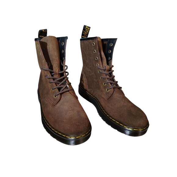 NEW Dr Martens Dk Brown Nubuck Unisex Zavala Boots Size Men's 10 Women's 11 (44)